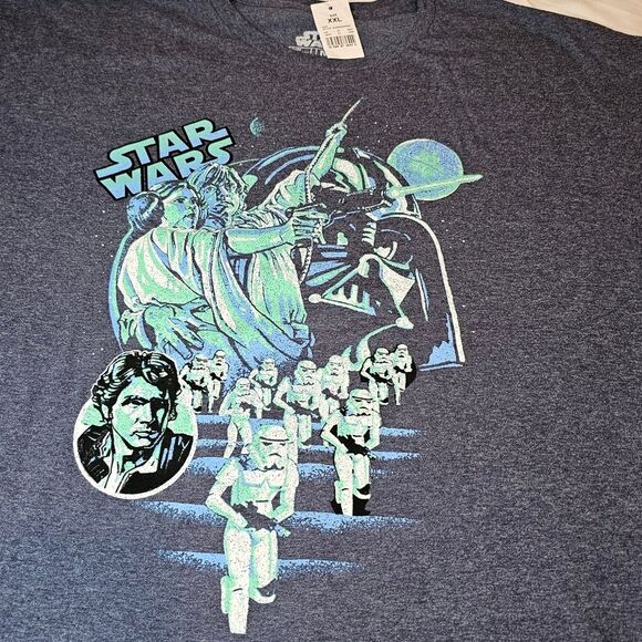 Star Wars XXL Gray-Blue Short Sleeve Graphic T - Picture 2 of 7